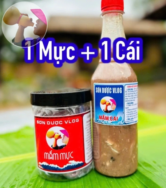 Combo 1KG: Mắm Mực + Mắm Cái Đặc Sản Bình Định Sơn Dược